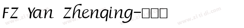 FZ Yan Zhenqing字体转换